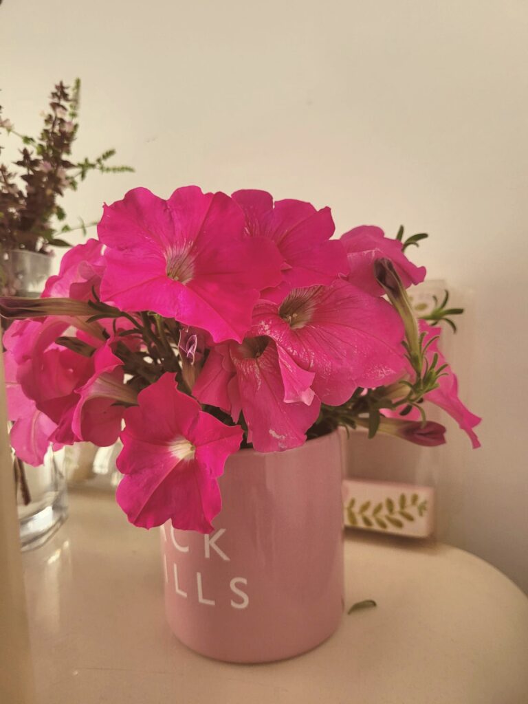 Flowers in a kitchen