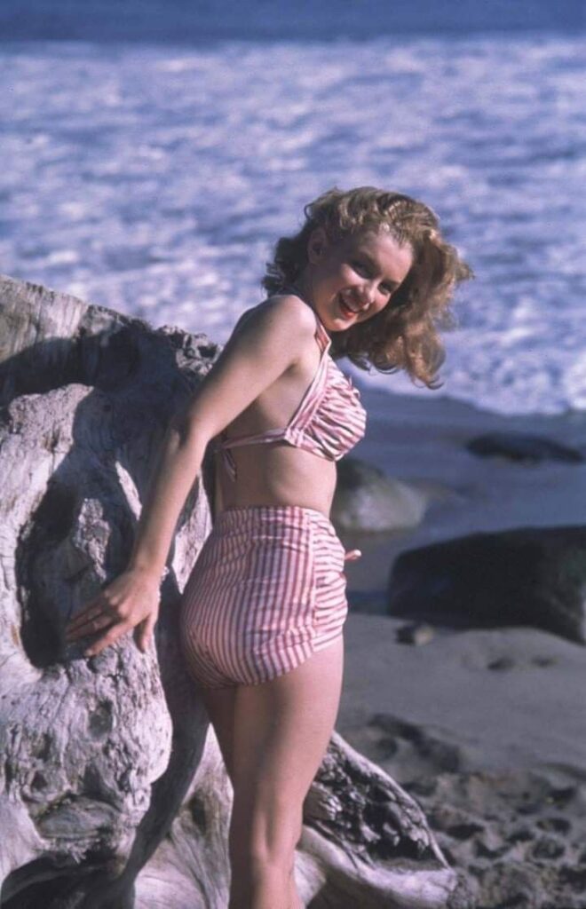 Marilyn Monroe on a beach