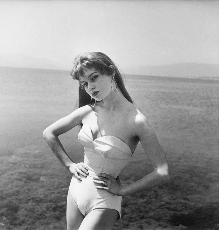 Brigitte Bardot on a beach