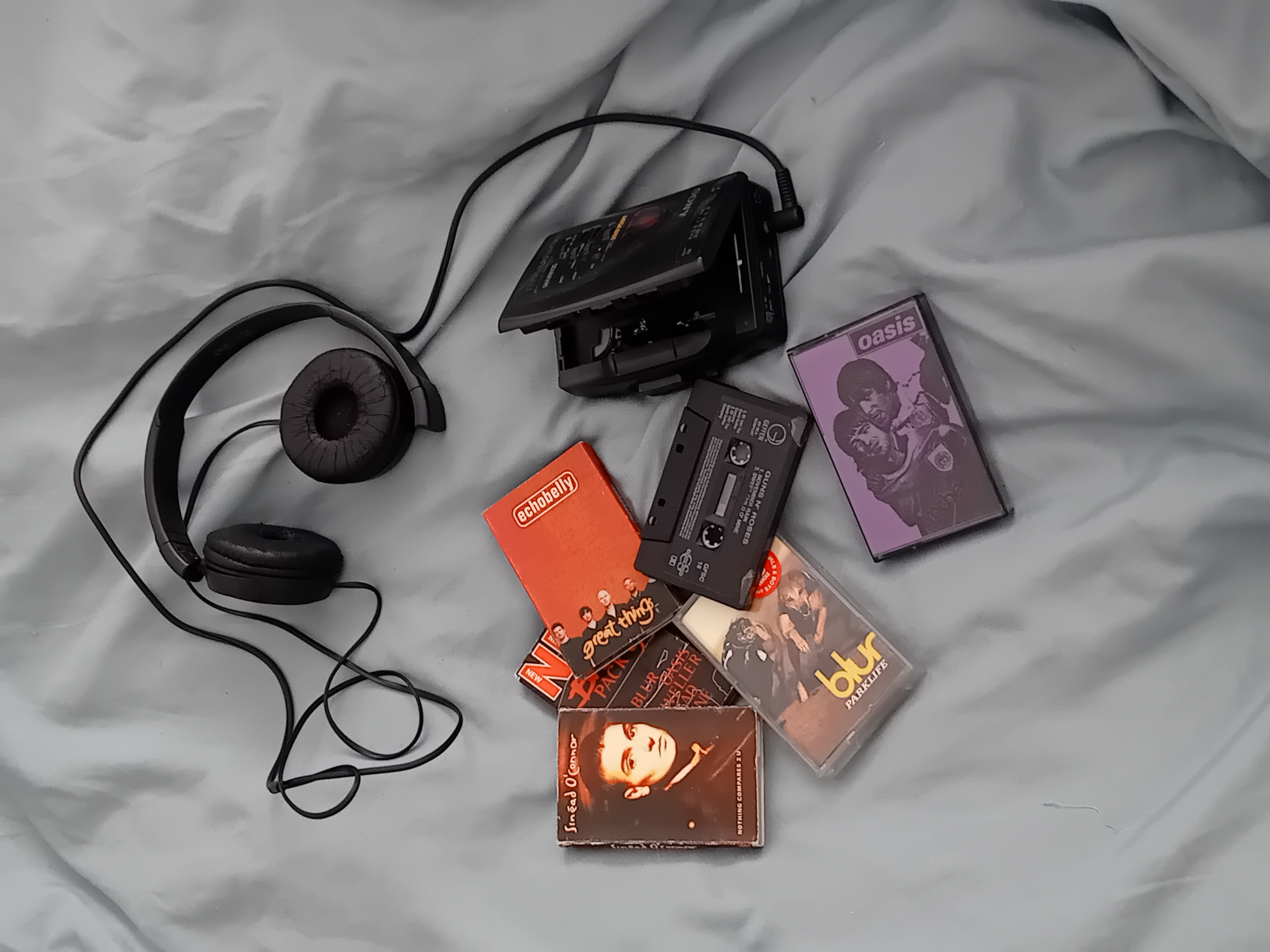 Cassettes and headphones