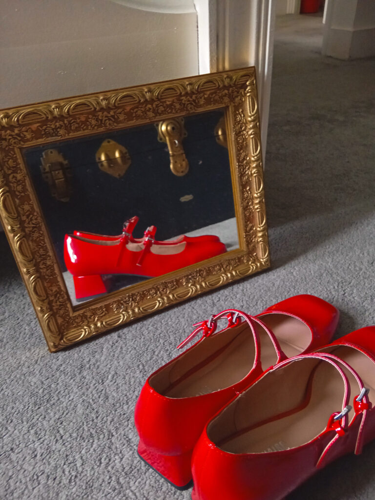 Red Mary Jane shoes