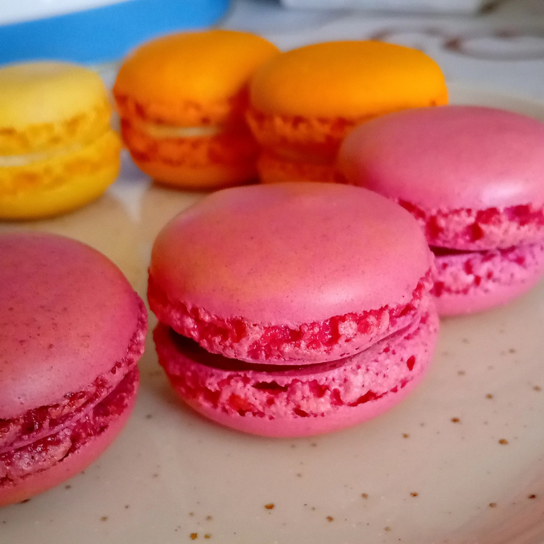 Macarons on a plate