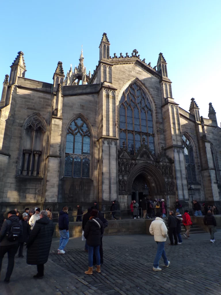 The exterior of St Giles' Cathedral in Edinburgh