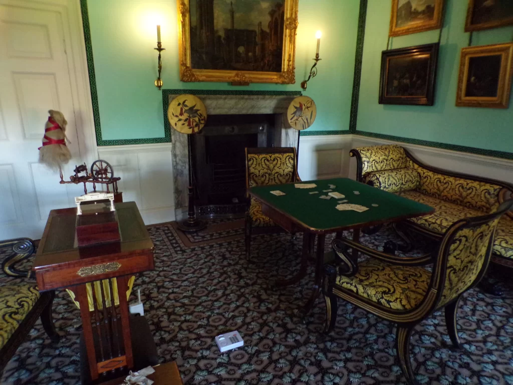 Cards and games table in Kew Palace, home to King George and Queen Charlotte