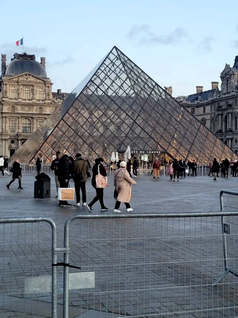 Outside the Louvre Museum
