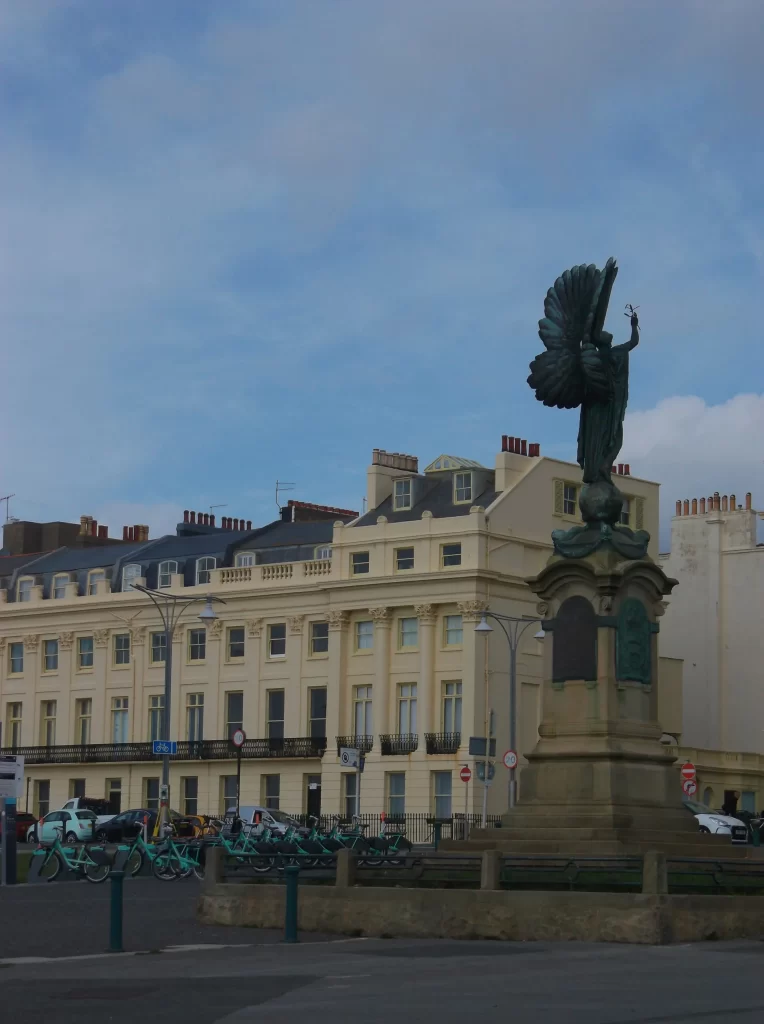 Statue on the border between Brighton and Hove, East Sussex