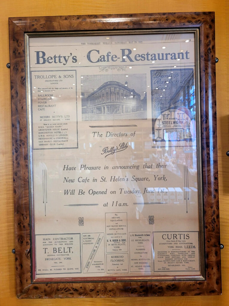 Bettys tearooms decor
