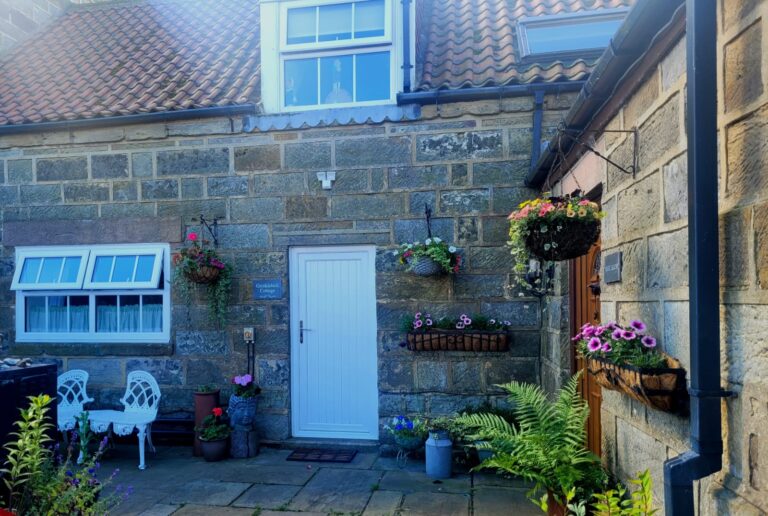 Outside Grinklebell Cottage, Saltburn by the Sea, North Yorkshire