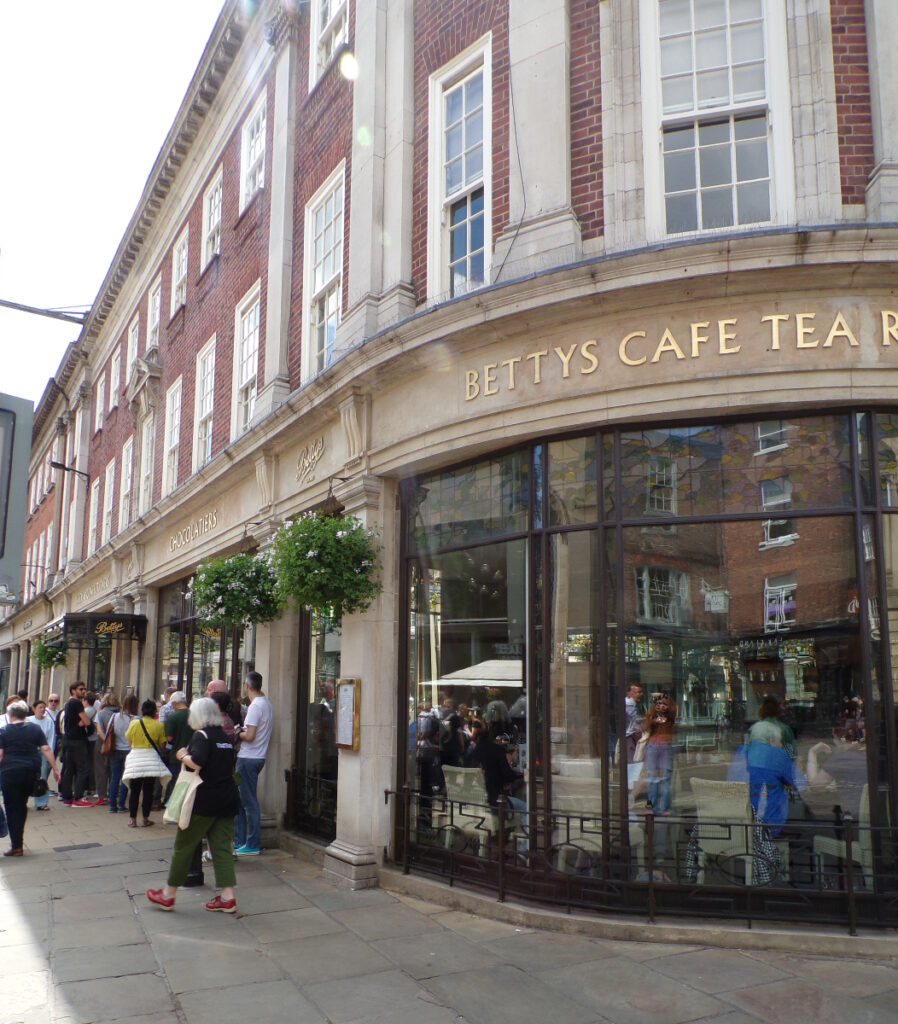 Outside Bettys tea rooms in York