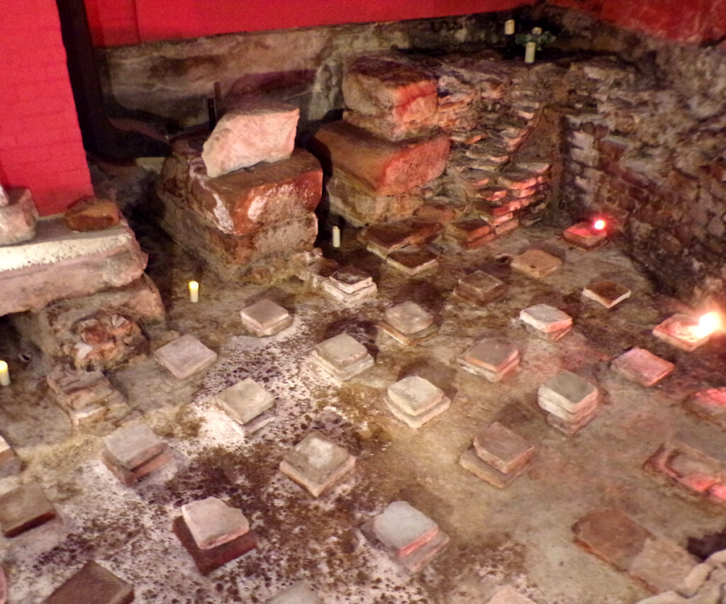 Excavated Roman Baths, the Roman Bath pub, York