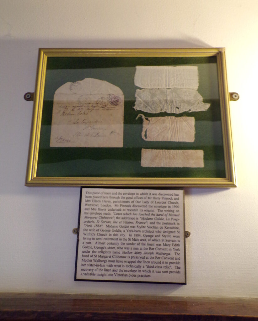 Inside St Margaret's house, York