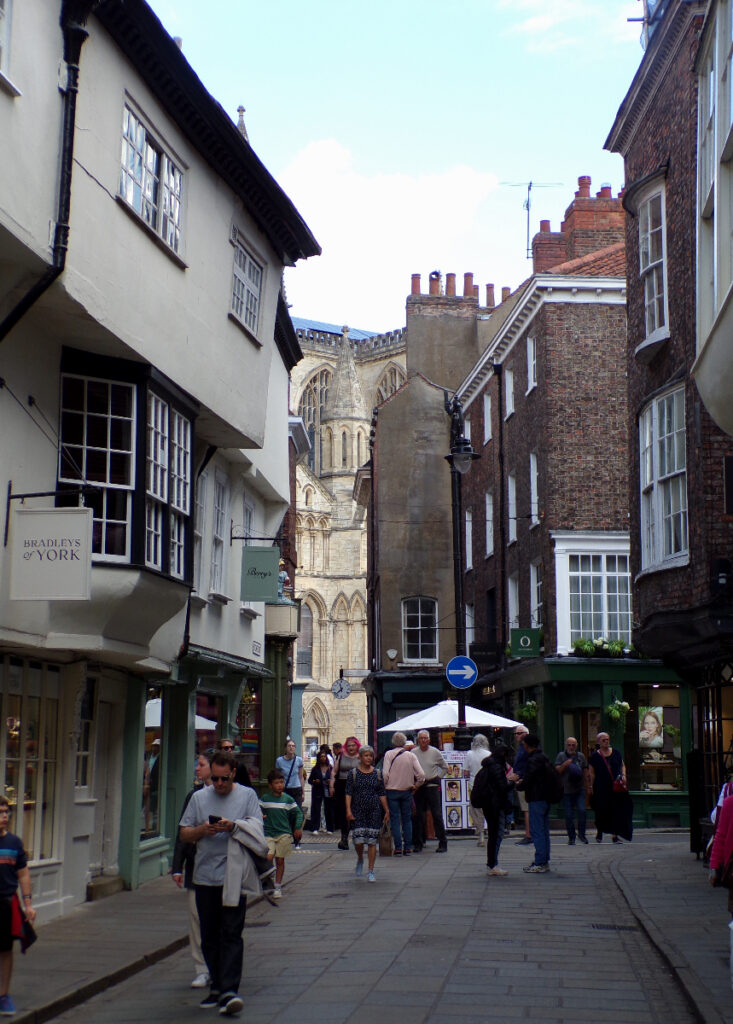 A street in York with a view of York Minster