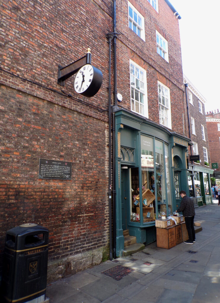 A historic street in York city centre, just behind York Minster